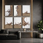 Set of 6 Islamic Calligraphy MDF Wall Art Frames For Home And Office Decor