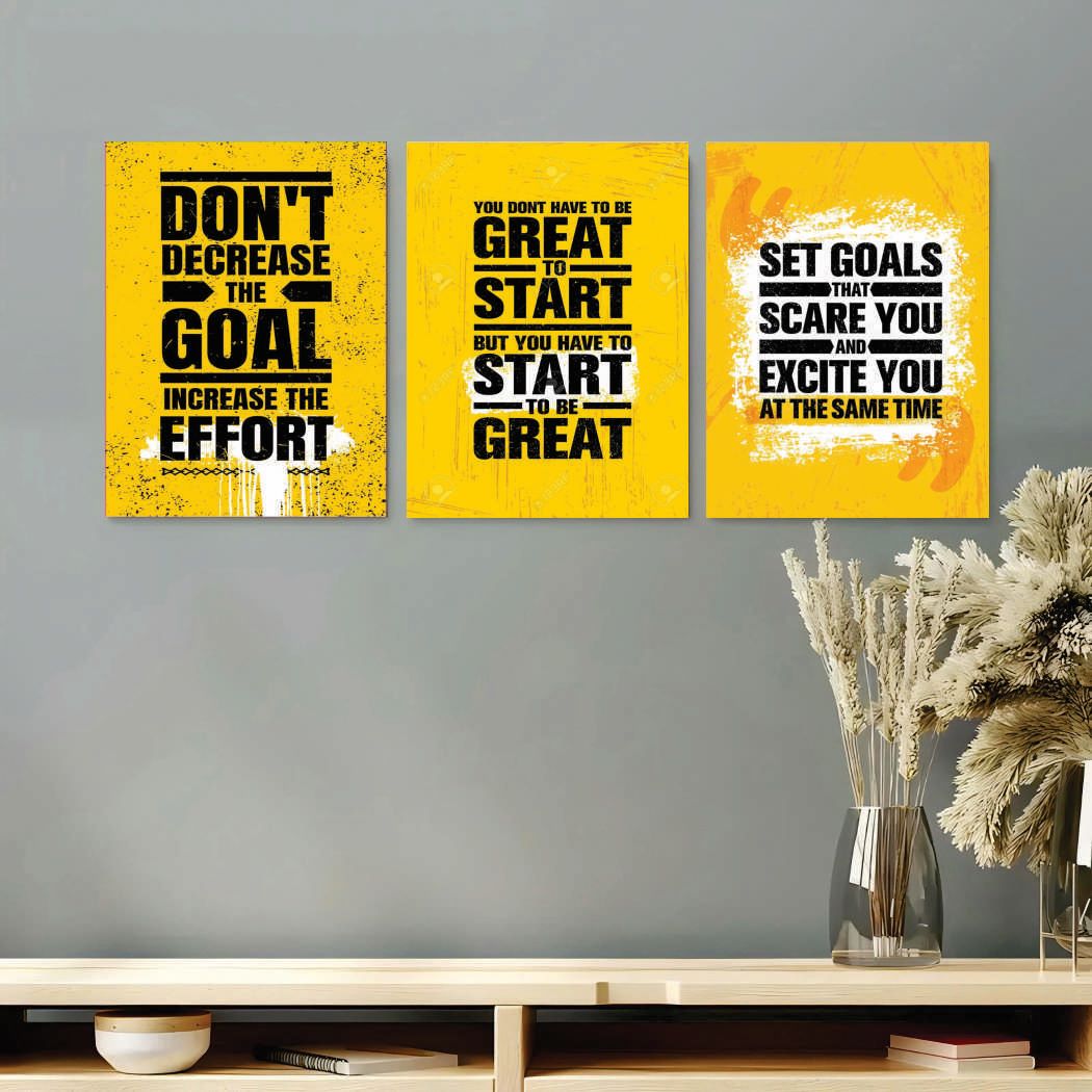 3-Piece Motivational Wall Art Set