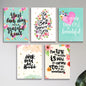 Set of 5 Motivational Wall Art Frames - MDF Board
