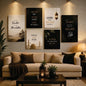 Set of 6 Islamic Motivational Wall Art Frames (MDF) For Home Decoration